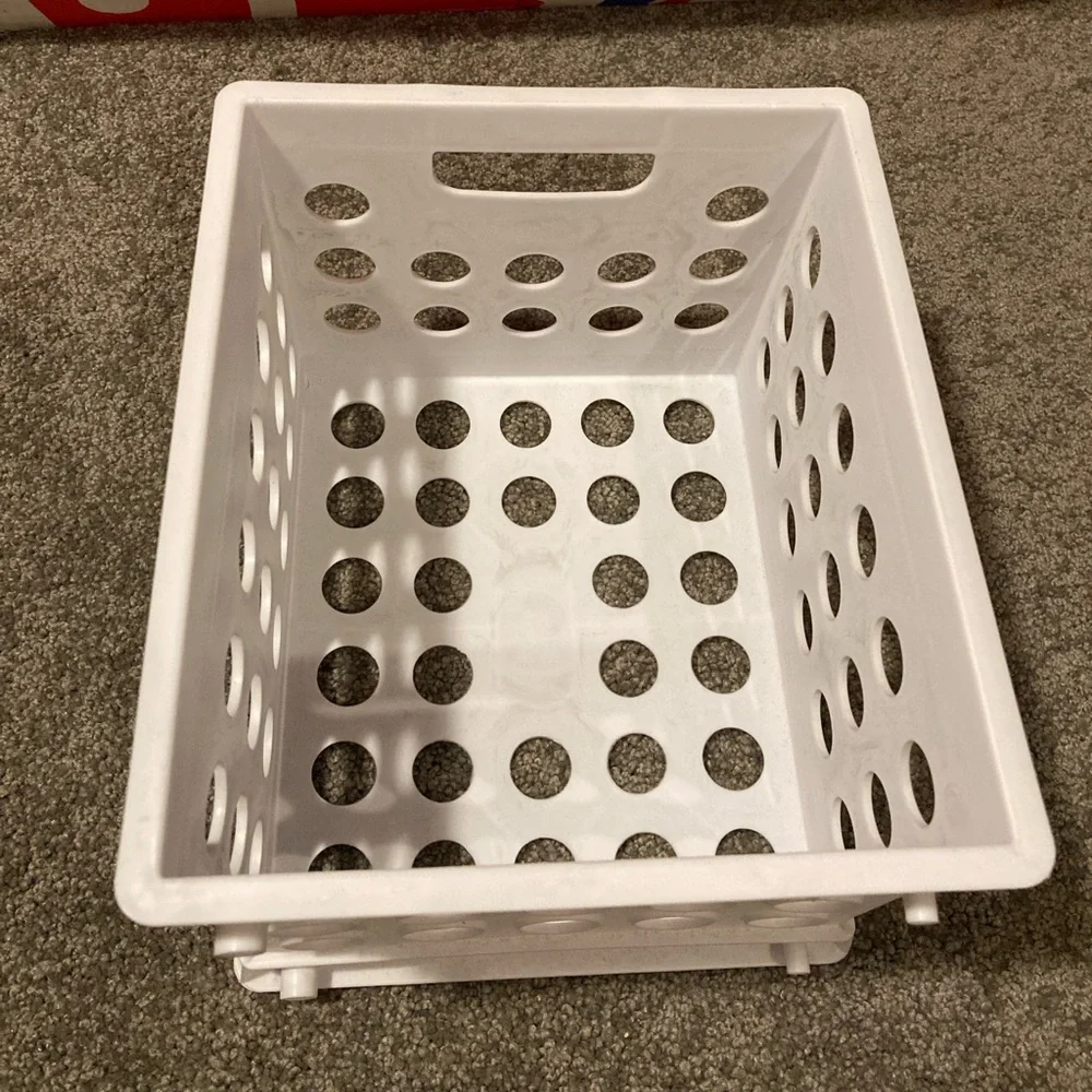 White Sterilite Mini Milk Crate